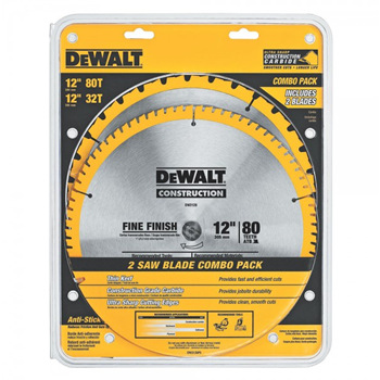 DeWalt DW3128P5 12-Inch Miter Saw Blades - 2-Pack