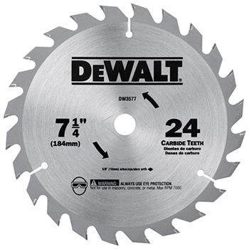 DEWALT General-Purpose Circular Saw Blade 7 1/4in., 24 Tooth