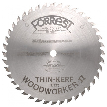 10" x 40T Forrest Woodworker II Thin Kerf General Purpose Blade
