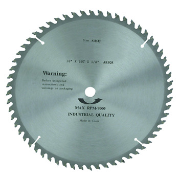 10" 60 Tooth Industrial Combination Saw Blade 